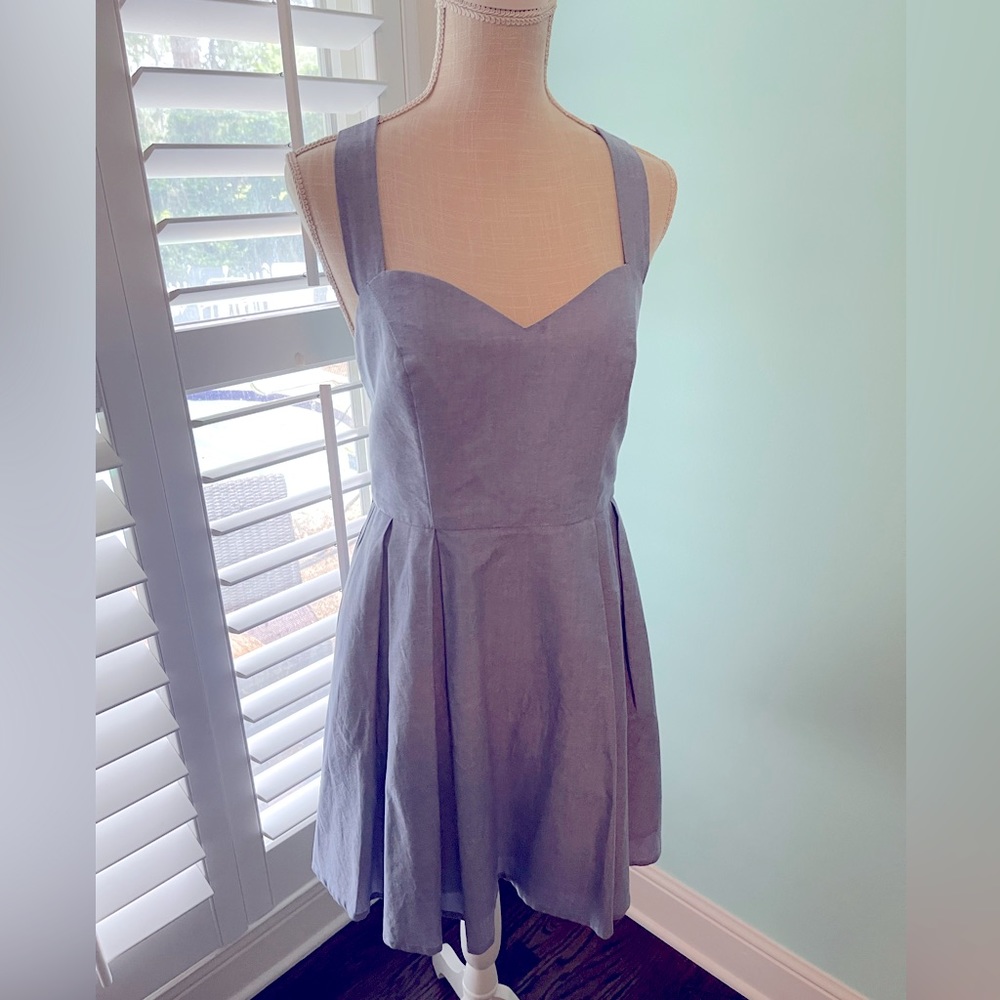 Lauren James-Chambray Bow dress